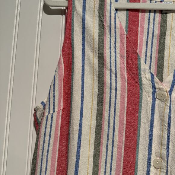Old Navy Striped Linen Blend Dress Sleeveless Size XL - Picture 4 of 7